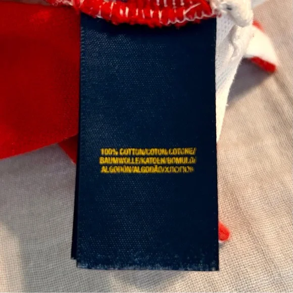 Ralph Lauren Boys Red and White Polo with Chambray Collar Sz L 14/16 - Picture 9 of 9